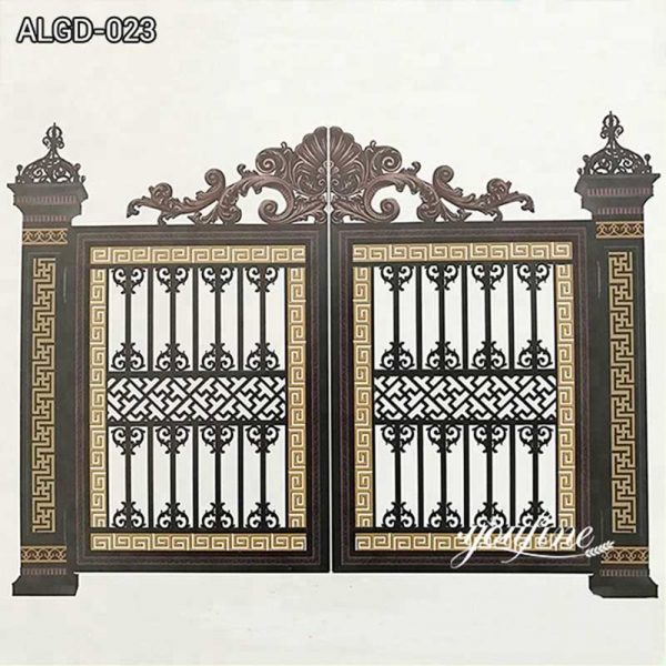 Solid Outdoor Aluminum Garden Gate for Sale from Factory Supply ALGD-023